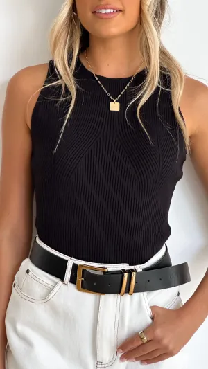 Lightweight Jersey Material Laney Tank - Black