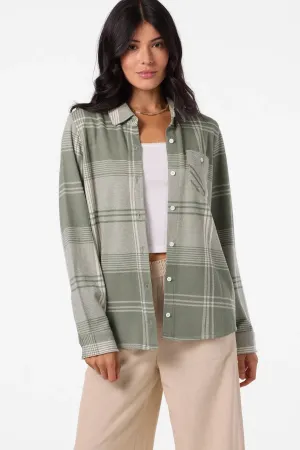 Oneill Womens Shirt Jorgina Long Sleeve Top Heather Texture Finish