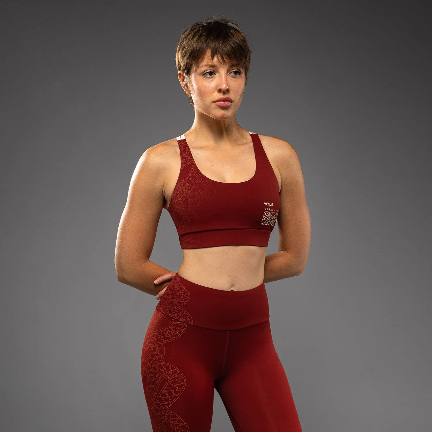 Venum Serpenti Women??s Sports Bra - Burgundy/Ivory Secure Comfort teenagers'