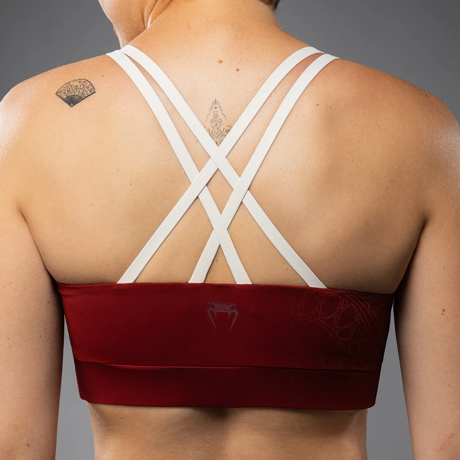 Smooth Lining Venum Serpenti Women??s Sports Bra - Burgundy/Ivory