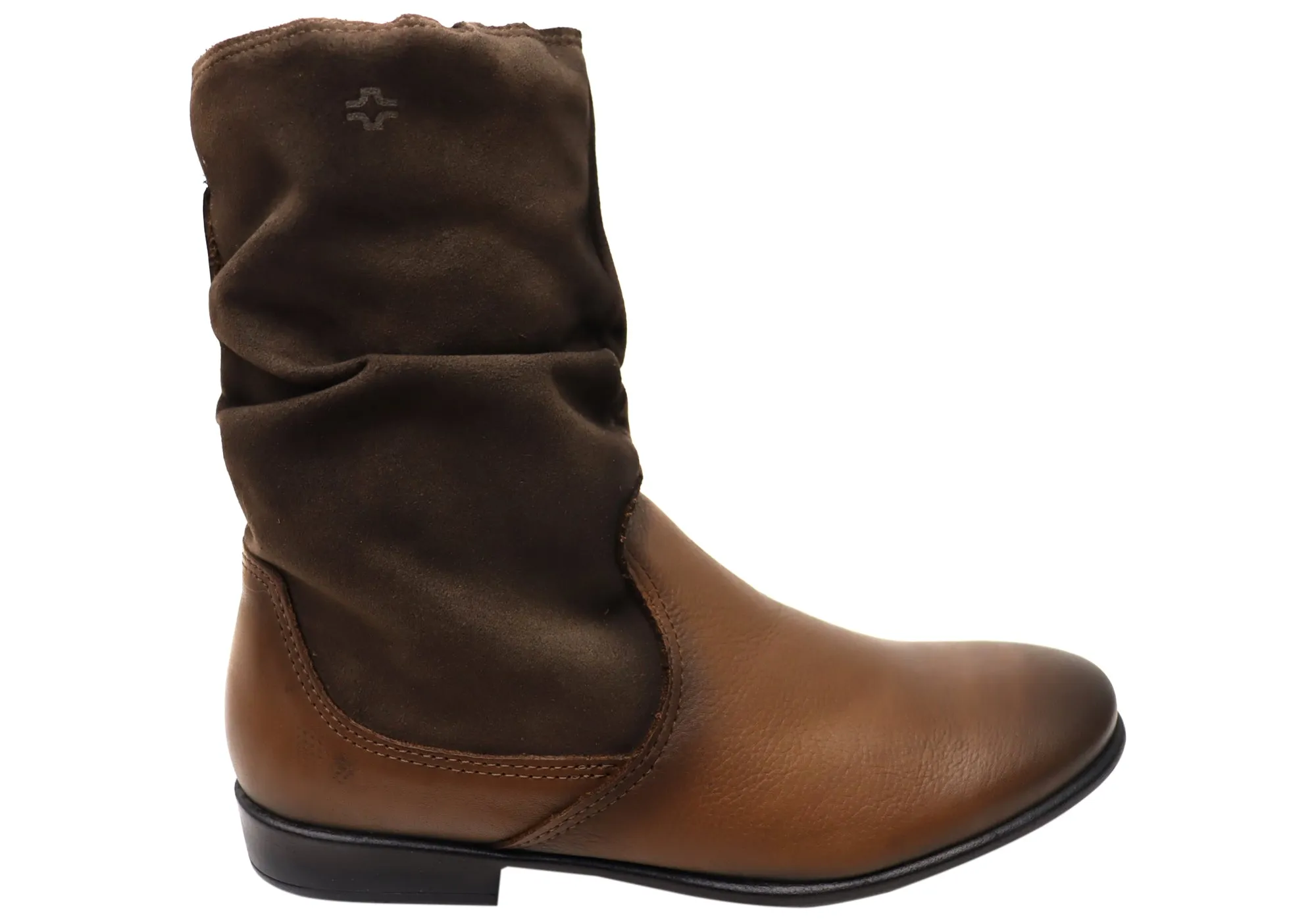 Soft Touch Perlatto Lucia Womens Brazilian Comfortable Leather Mid Calf Boots