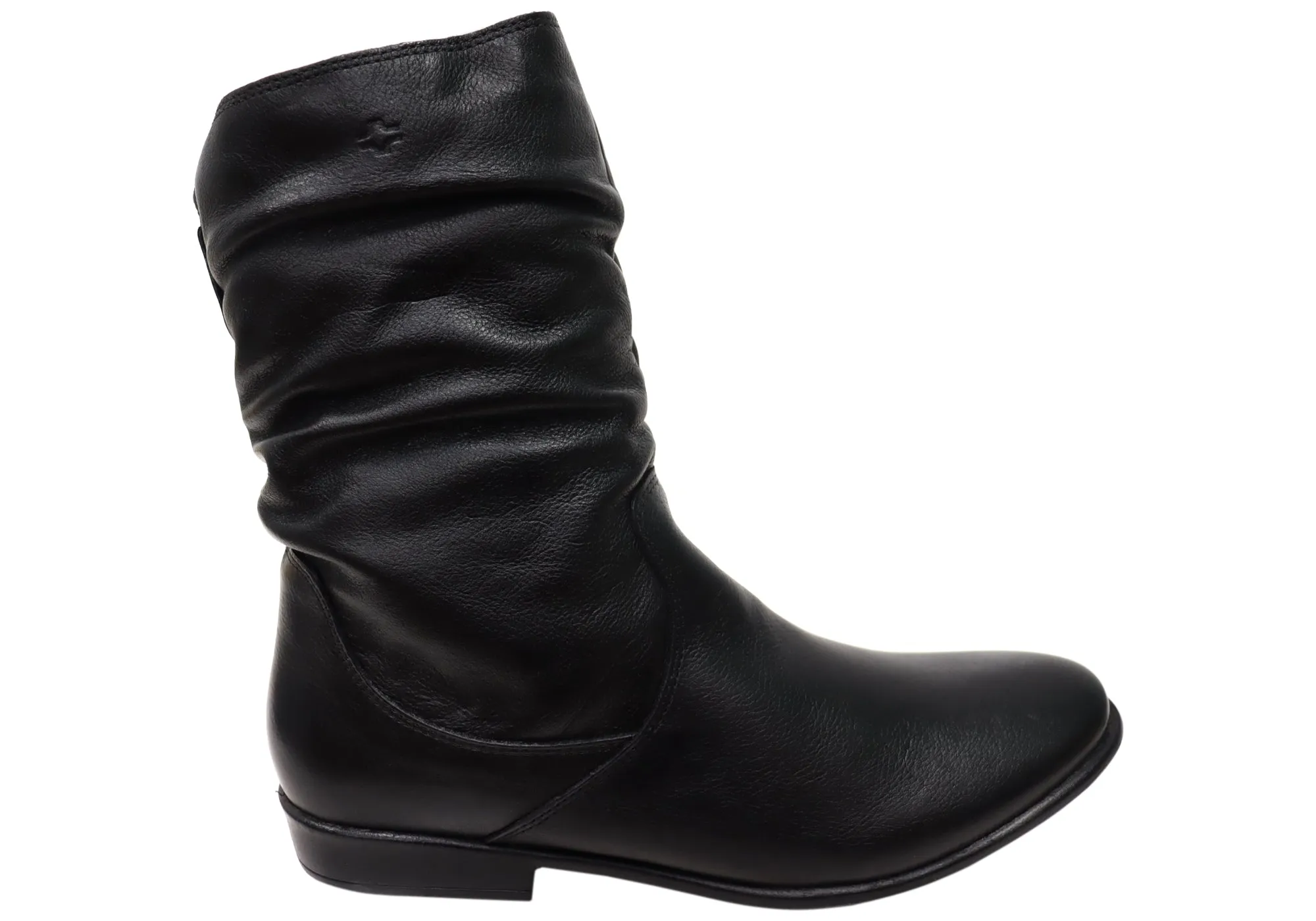 Eco Material Rough Trail Hiker Free Spirit Perlatto Lucia Womens Brazilian Comfortable Leather Mid Calf Boots