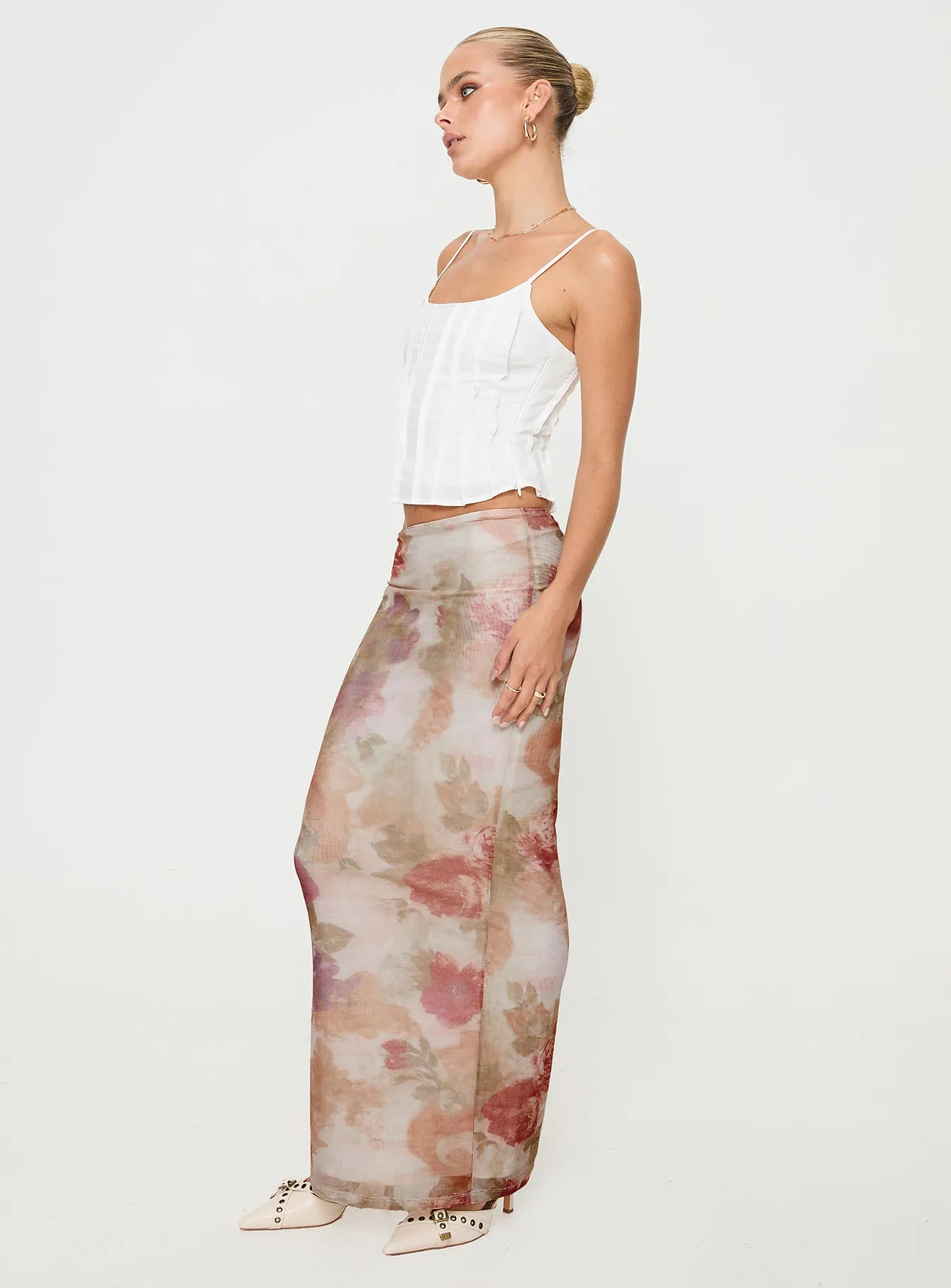 Red Carpet Look Connections Maxi Skirt Multi