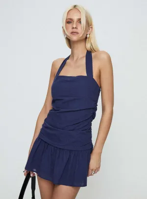 Shine Soft Beauty Queen Mini Dress Navy
