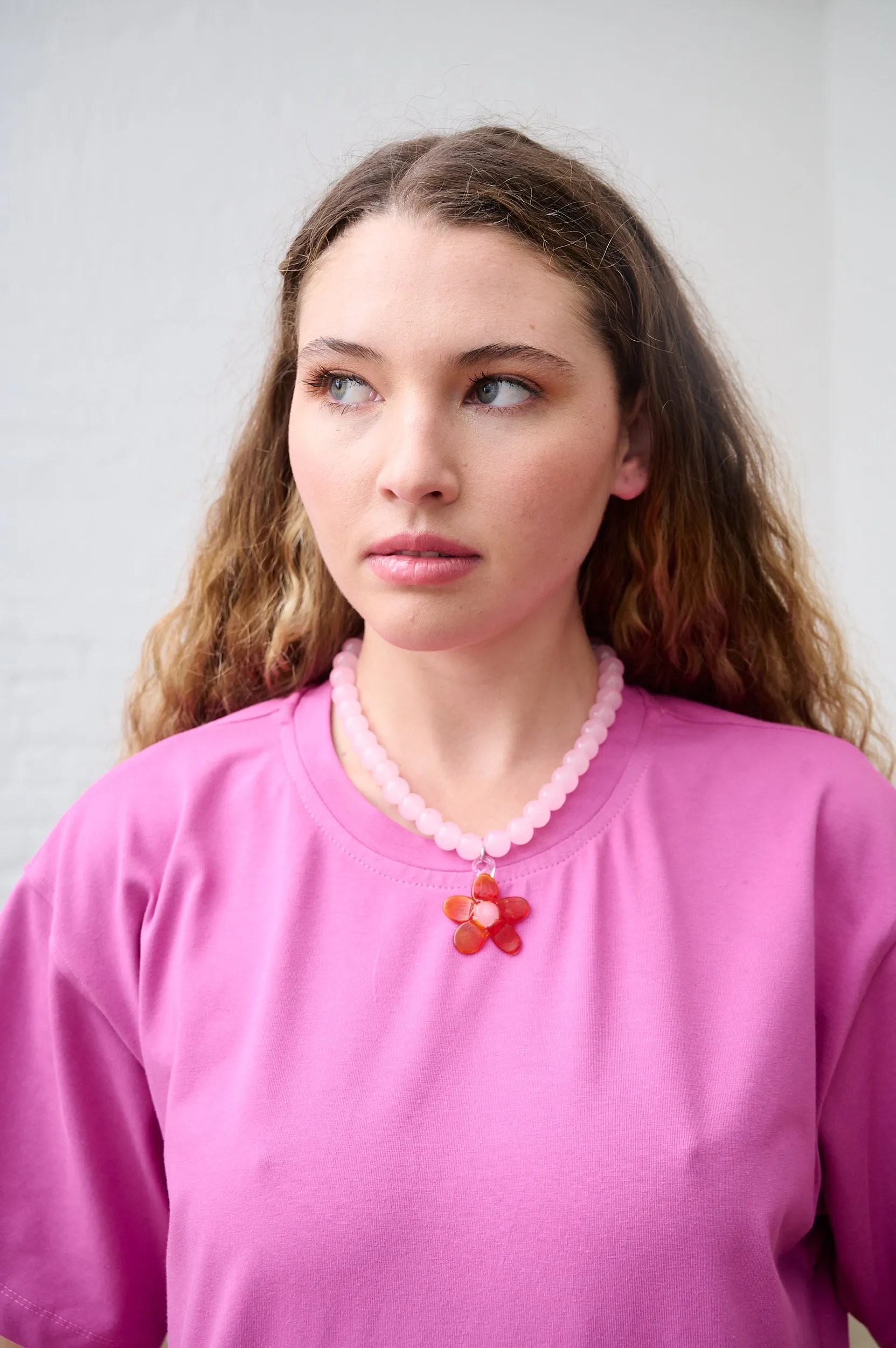 Raspberry Mesh Combo Tshirt Dress Elegant brunch outfit Photo Glow