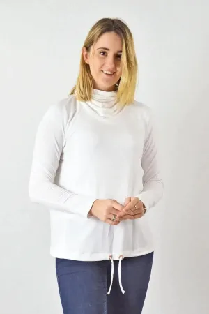Cowl Neck Jersey Top Antibacterial Treatment Seasonal Layered