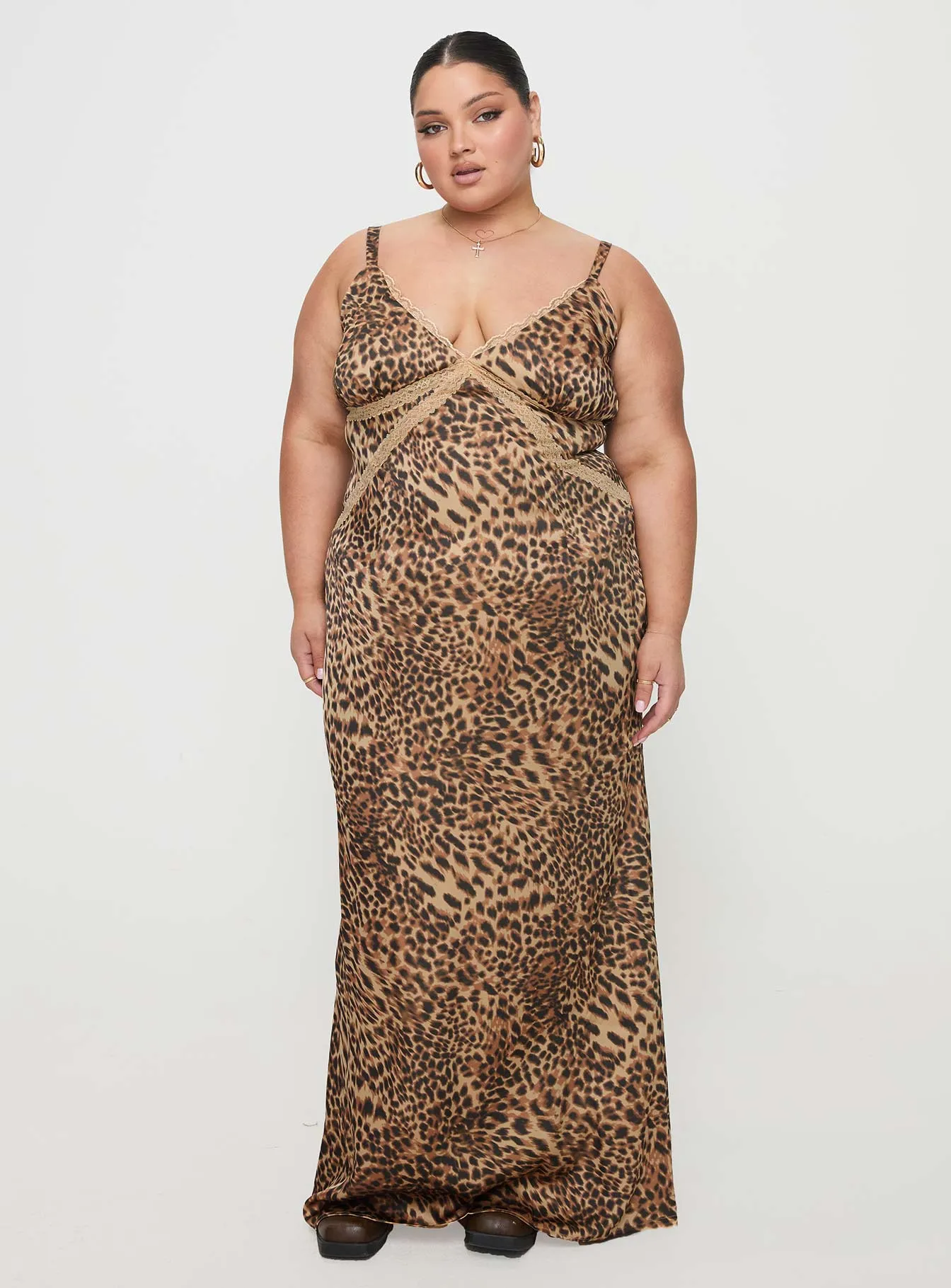Relaxed Look Sanctuary Maxi Dress Leopard Curve