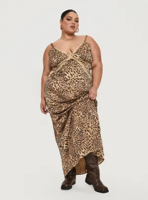 Sanctuary Maxi Dress Leopard Curve Flexible Comfort sweet moment