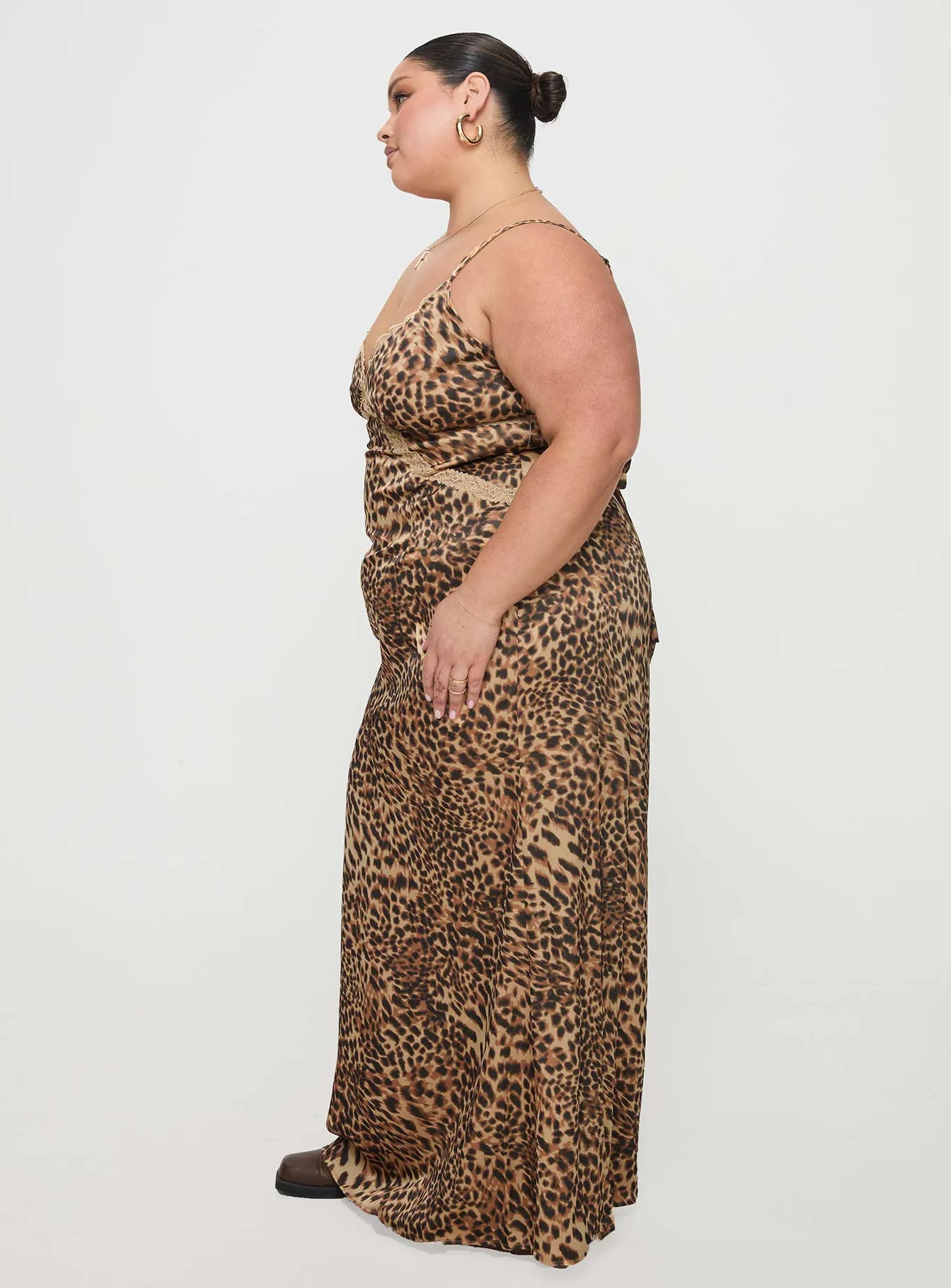 Sanctuary Maxi Dress Leopard Curve Skirt Flare