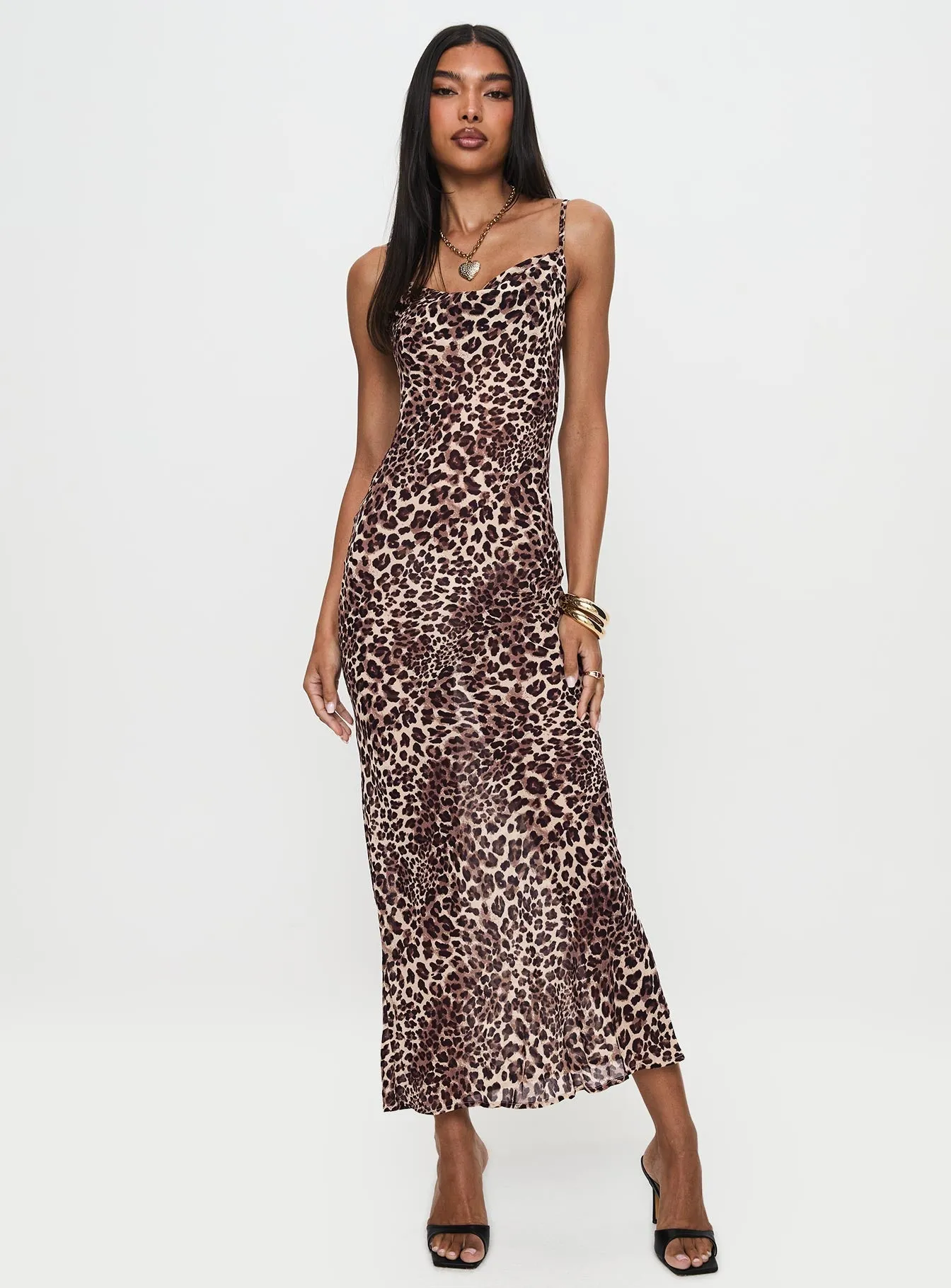 Mini-Length Paolina Maxi Dress Leopard