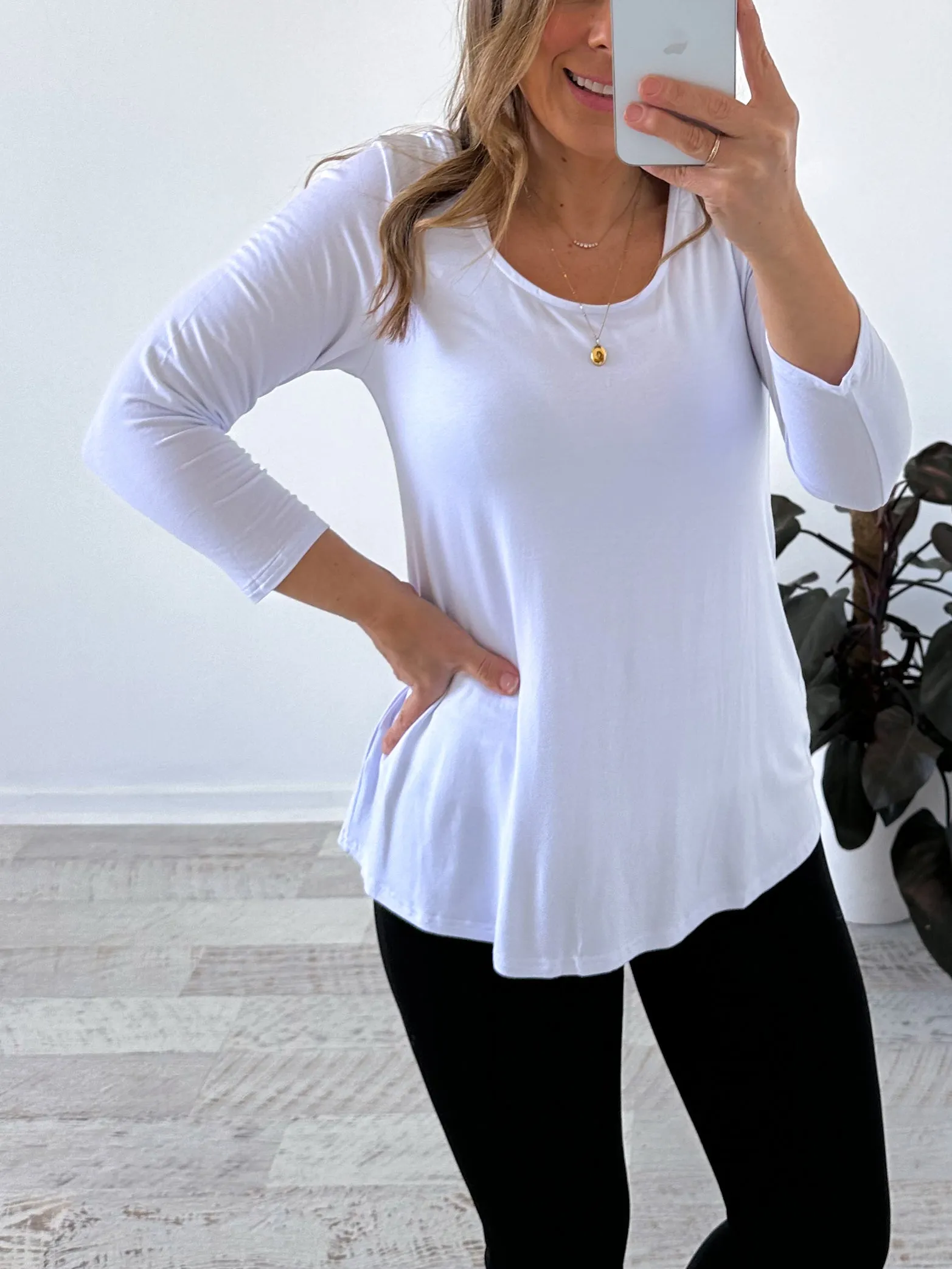 Lynette Long Sleeve Top - White Travel Style Trend casual top
