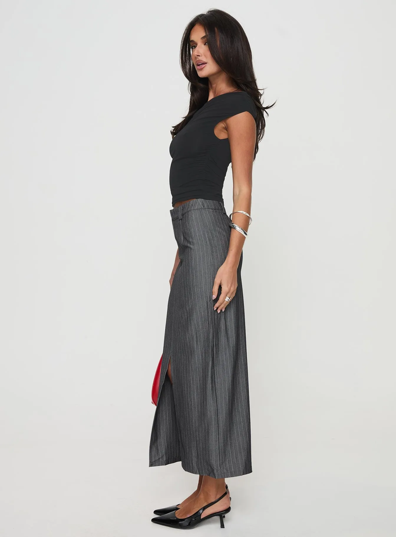 Built In Shorts Cubeb Maxi Skirt Grey