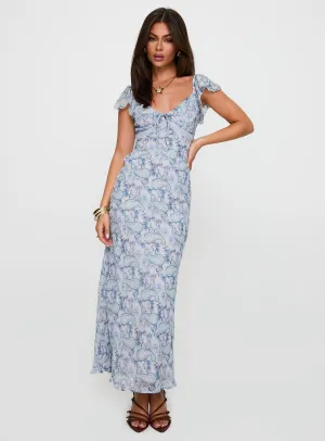 Sporty Comfort Dahleia Maxi Dress Blue Paisley