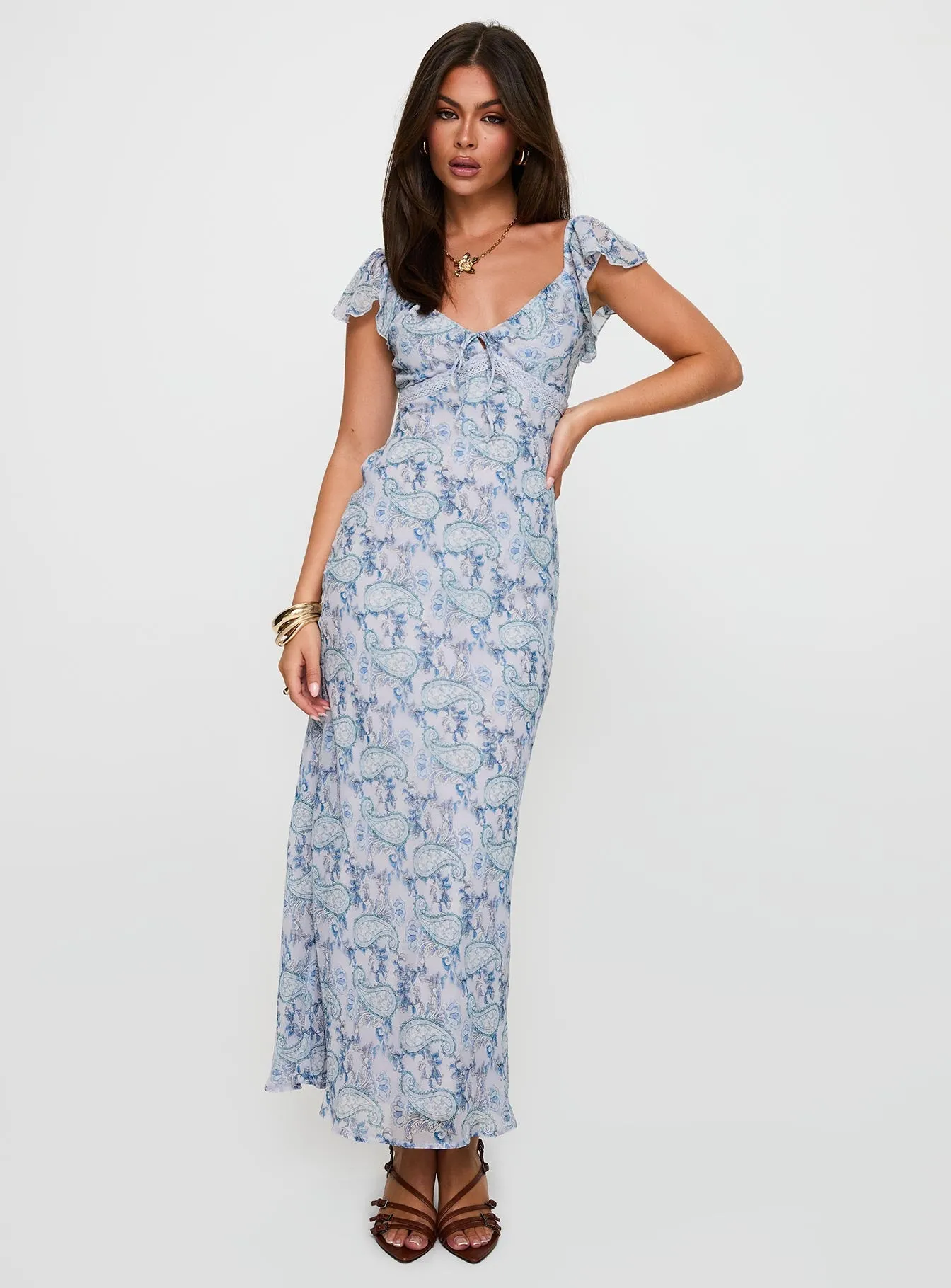 Sporty Comfort Dahleia Maxi Dress Blue Paisley