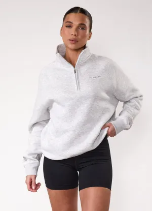 Gym King 365 Raglan Sleeve Funnel - Snow Marl Timeless Bold