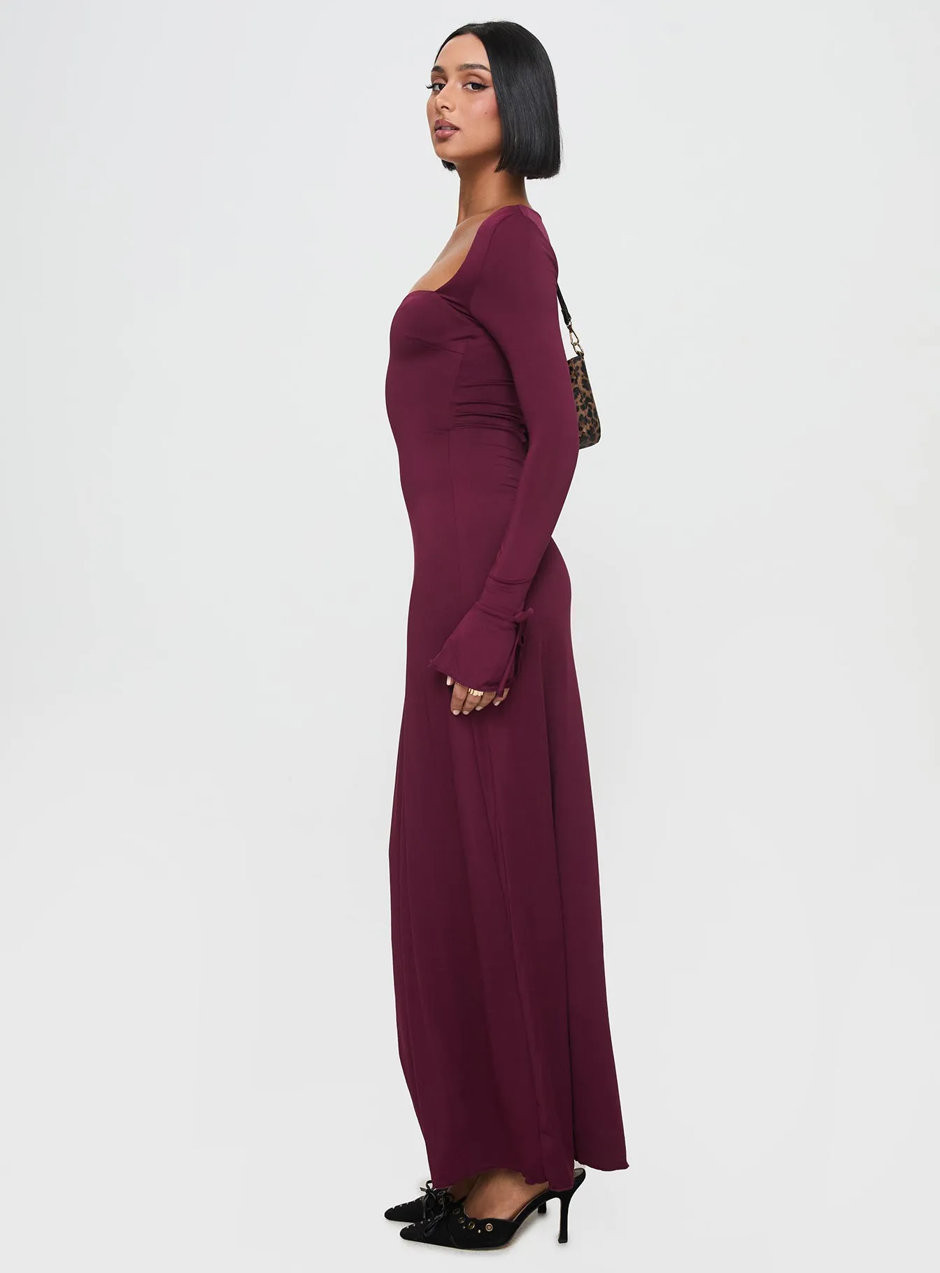 Olive Fresh Dalzine Maxi Dress Burgundy