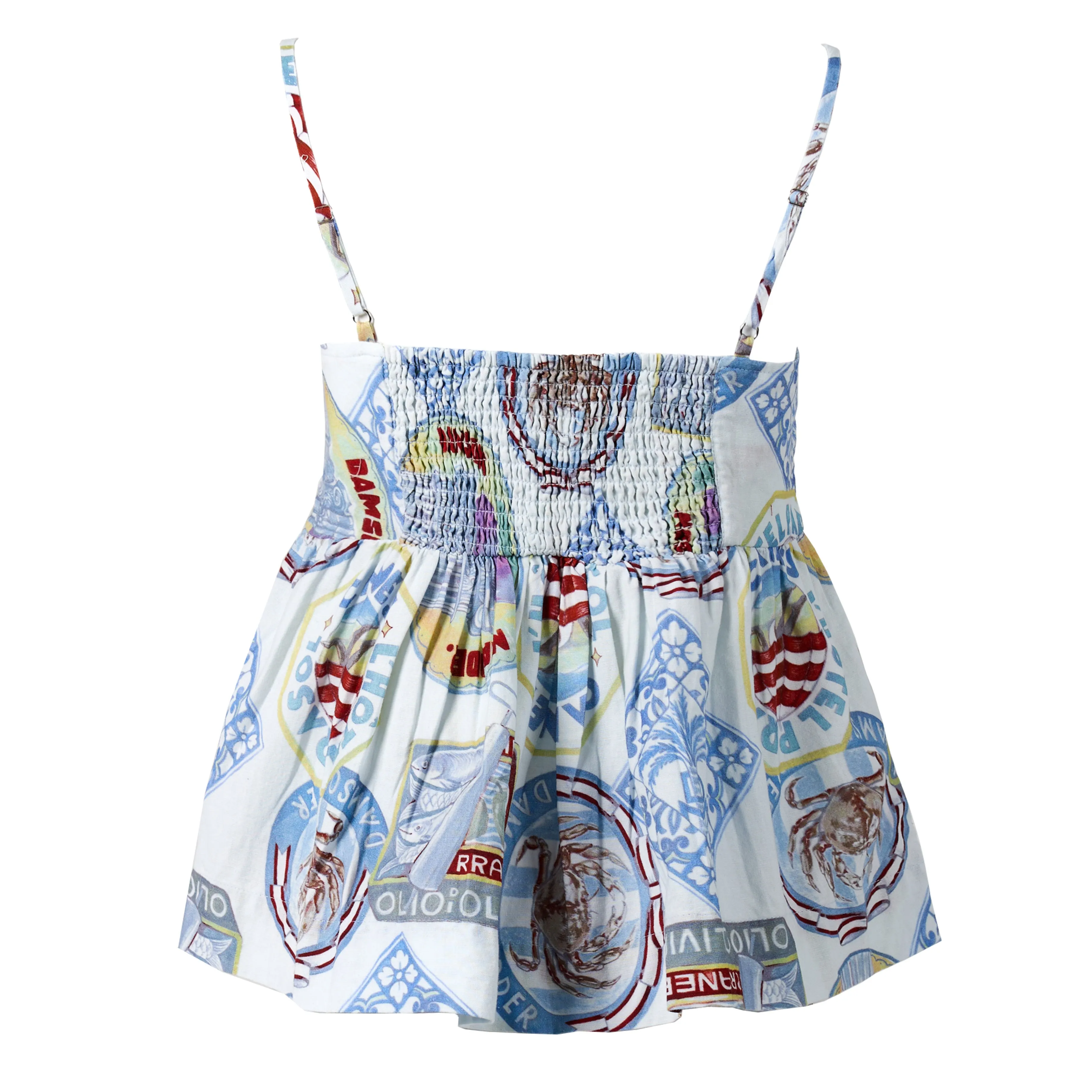 Damson Madder Penny Shell Top Holiday Print Soft Blouse