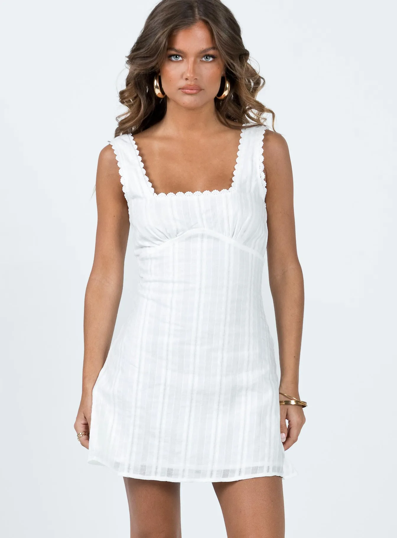 Dasha Mini Dress White Lower Impact Work Chic