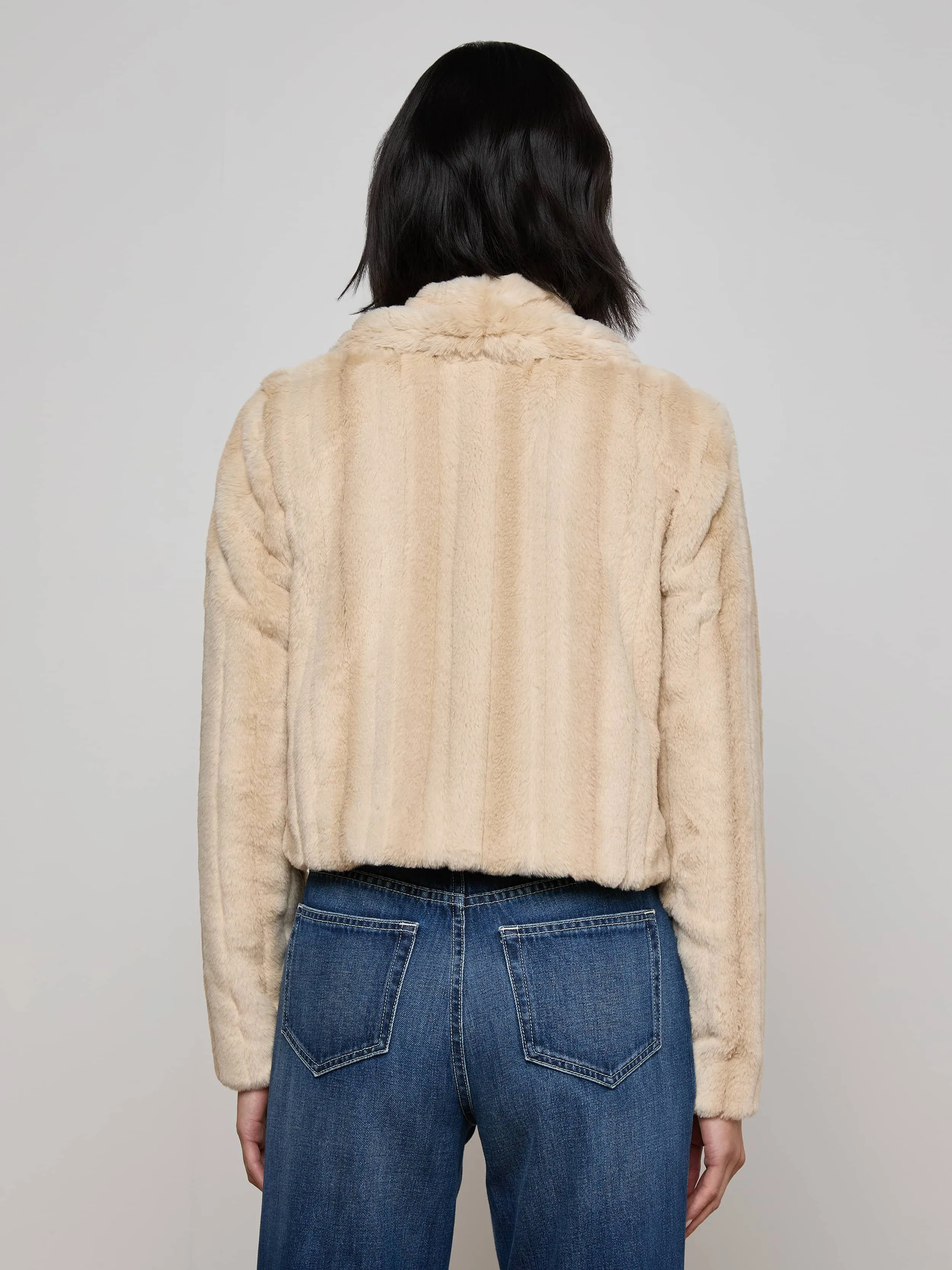 Reinforced Elbow Padding Davy Faux Fur Jacket