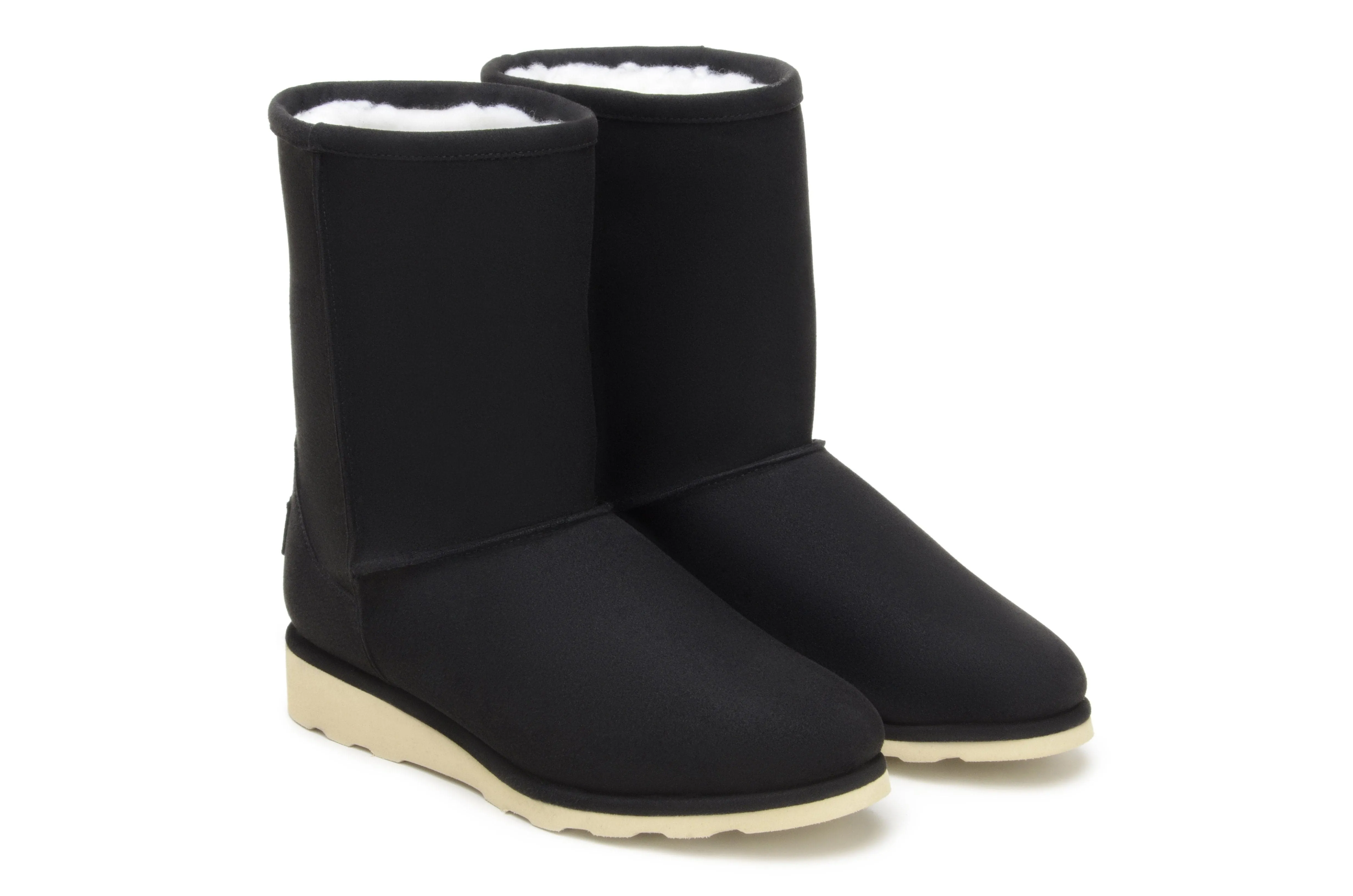 Road Trip 'Willow' high-quality fur-lined slipper boot - black
