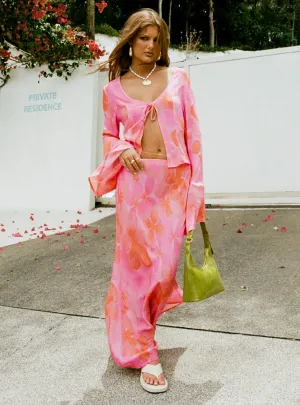 Solstice Maxi Skirt Pink Comfy Style