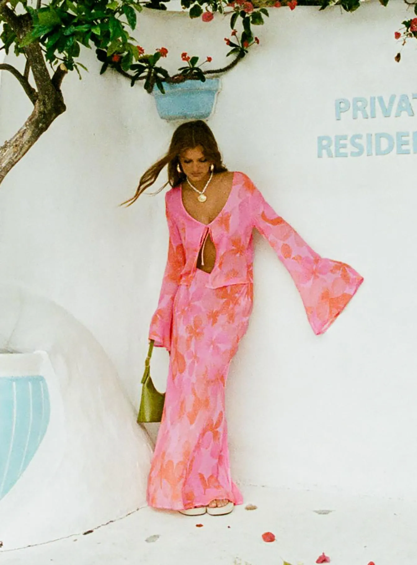 Fresh Style Non Restrictive Fit Solstice Maxi Skirt Pink