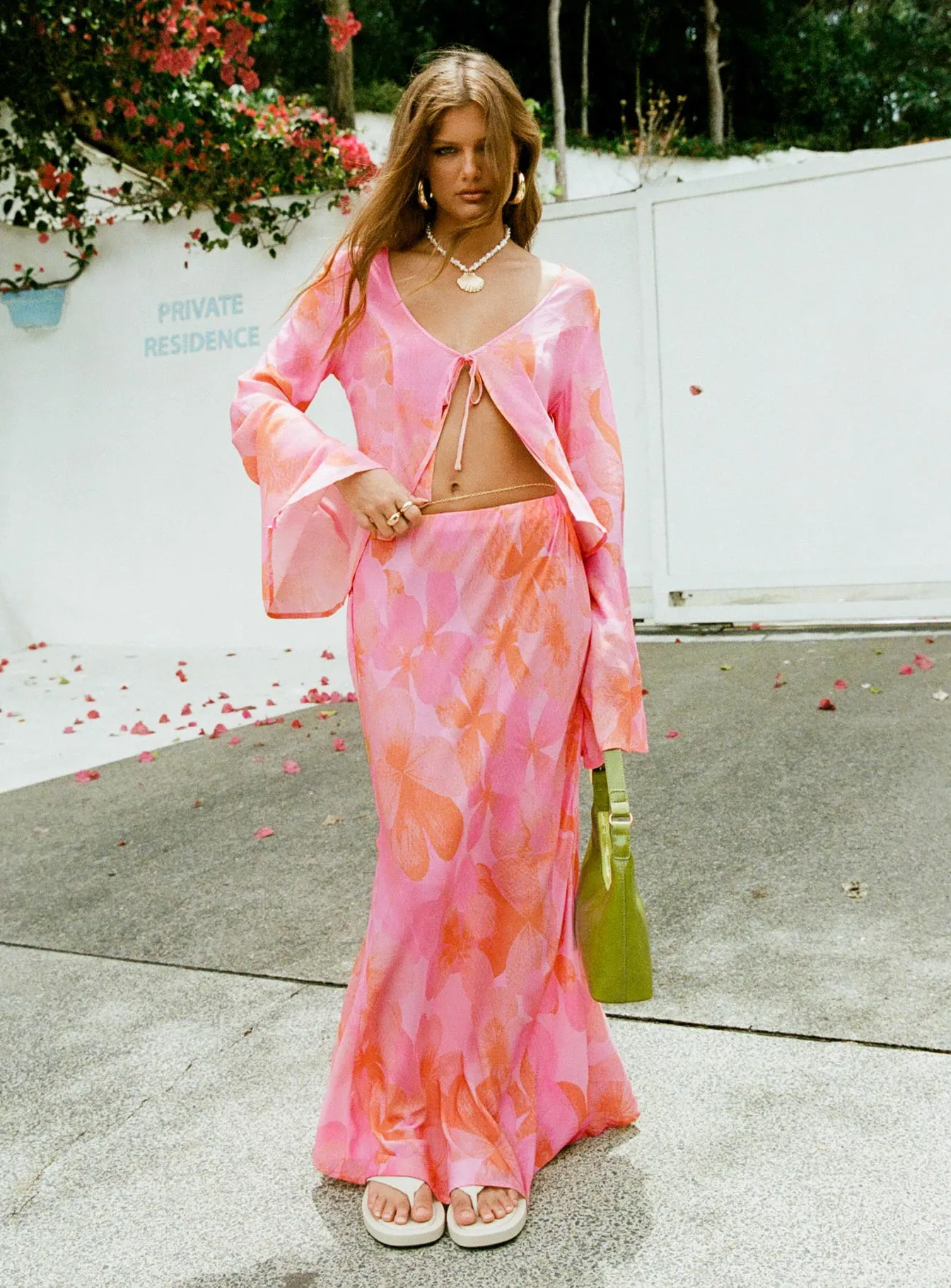 Solstice Maxi Skirt Pink Seasonal Layering