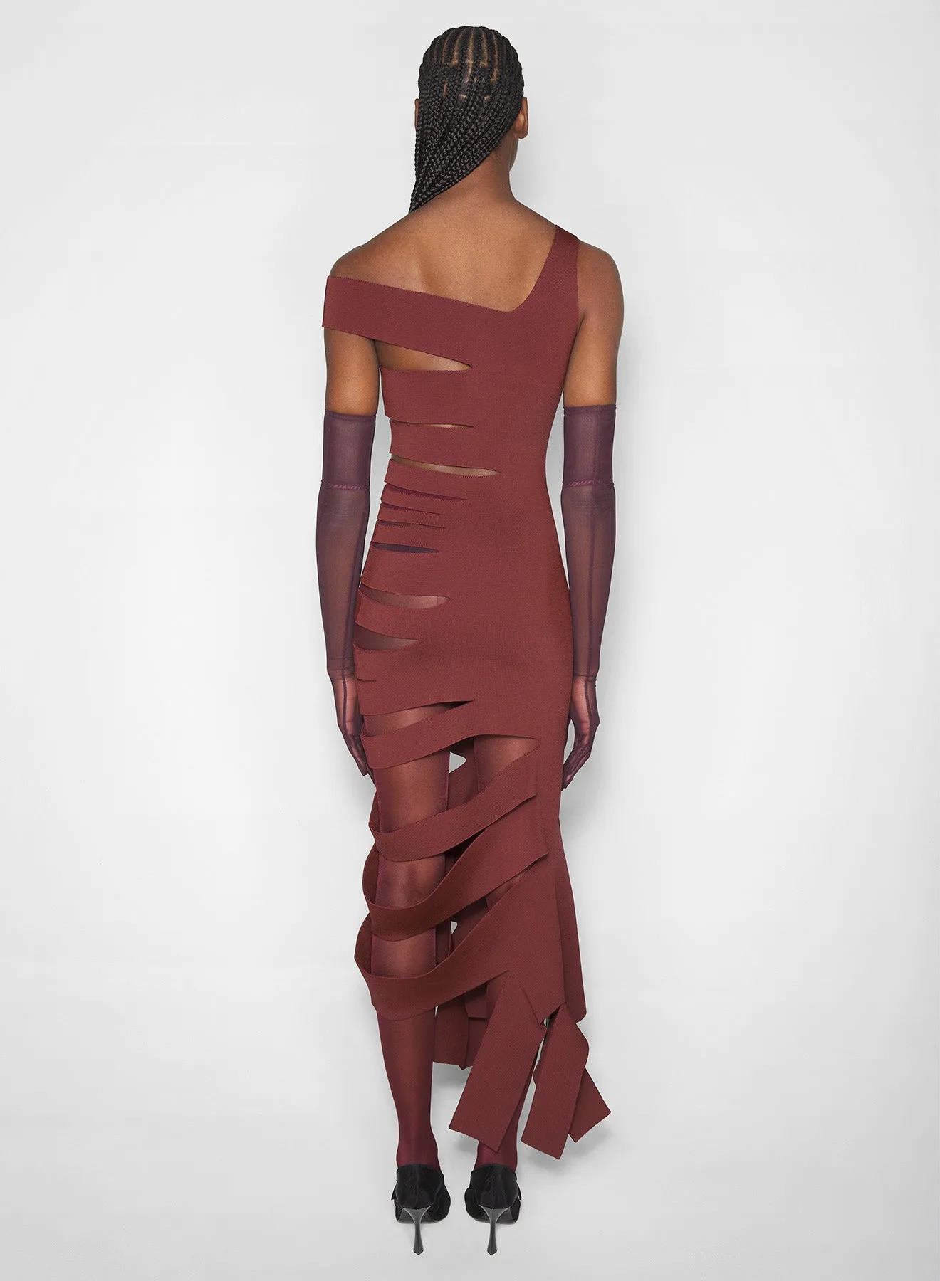 burgundy bandage knit dress Bright Vibe Delicate Tone