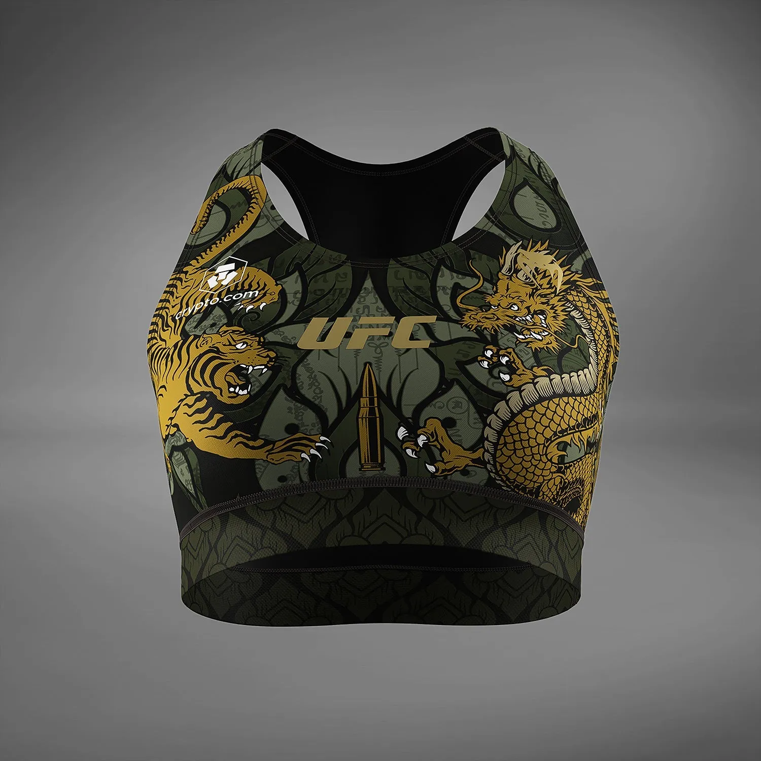 Racerback seams Women??s UFC Unrivaled by Venum Green Valentina Shevchenko Sports Bra