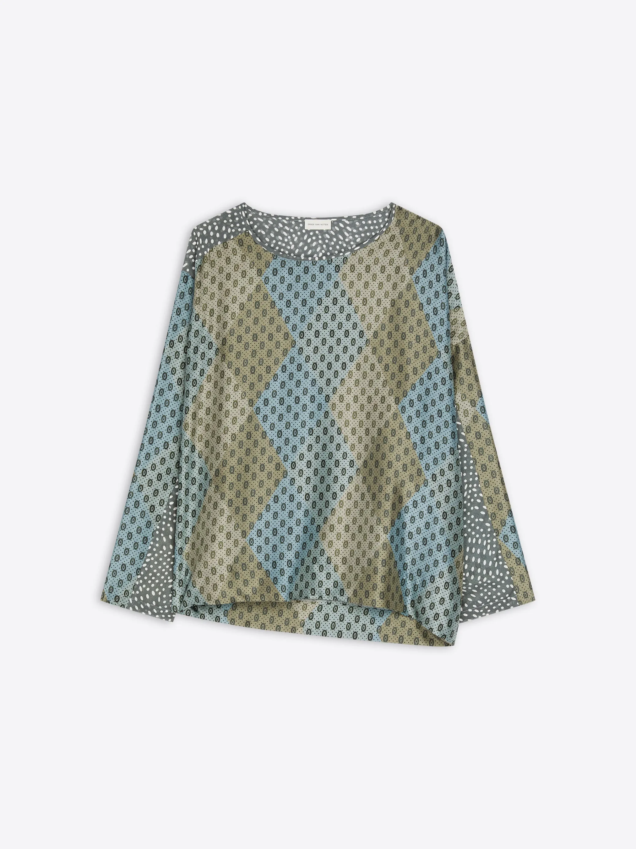 Timeless Wear FlexibleCollarDesign Silk contrast top