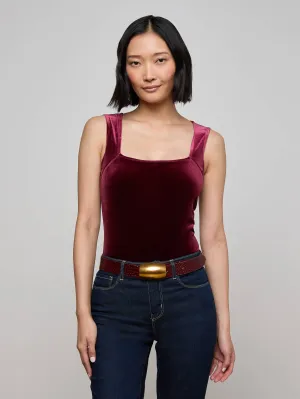 Molly Velvet Bodysuit Relaxed Jeans Fast Fit