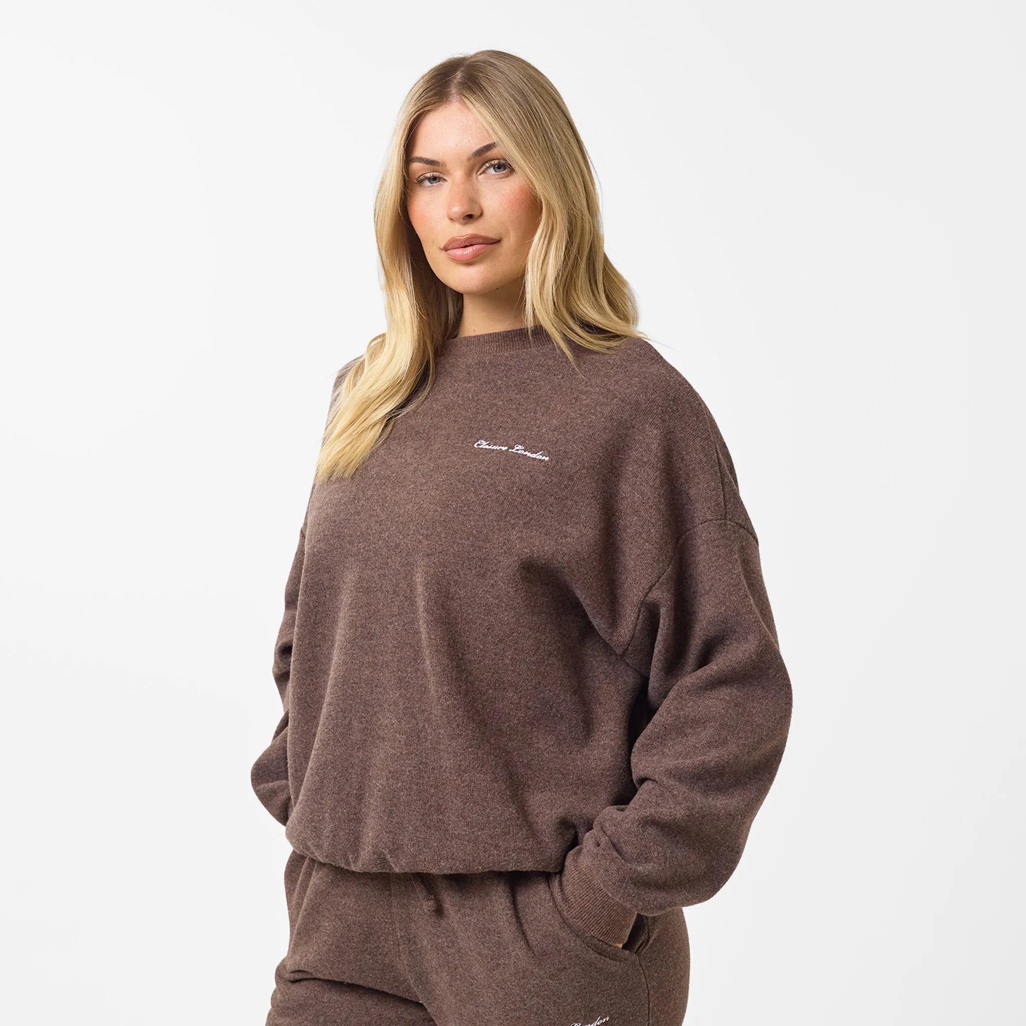 Soft Knit Crewneck I Coffee Effortless Fashion AntiFadeTechnology
