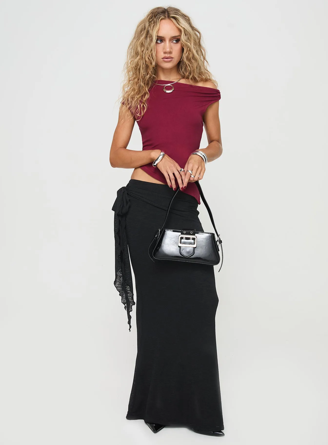 Fresh Detail Dohert Maxi Skirt Black