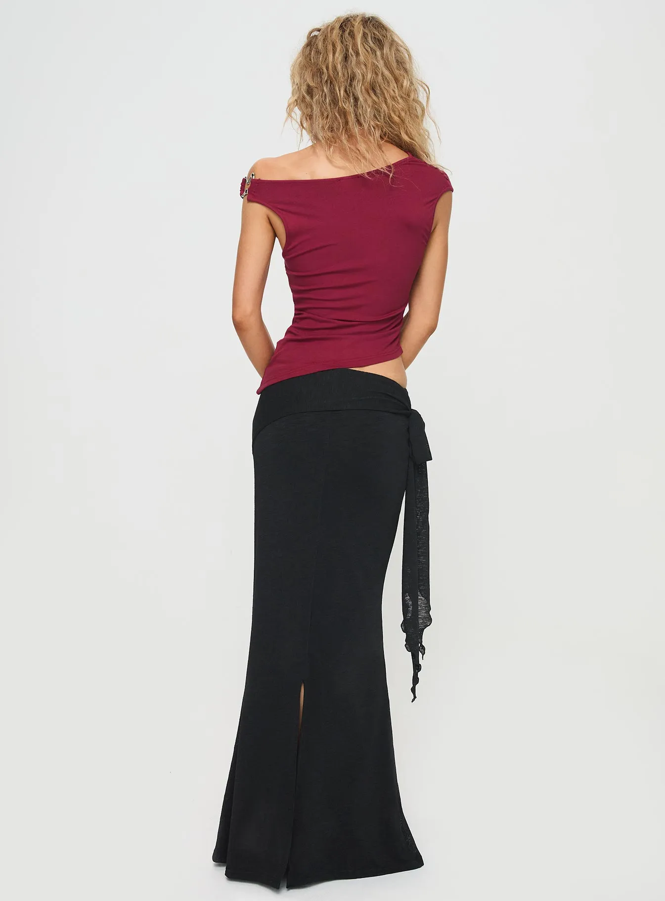 Airy Comfort Dohert Maxi Skirt Black