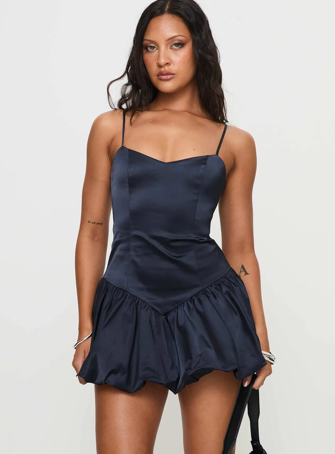 Glamorous look Evening Glow Dollhouse Mini Dress Navy