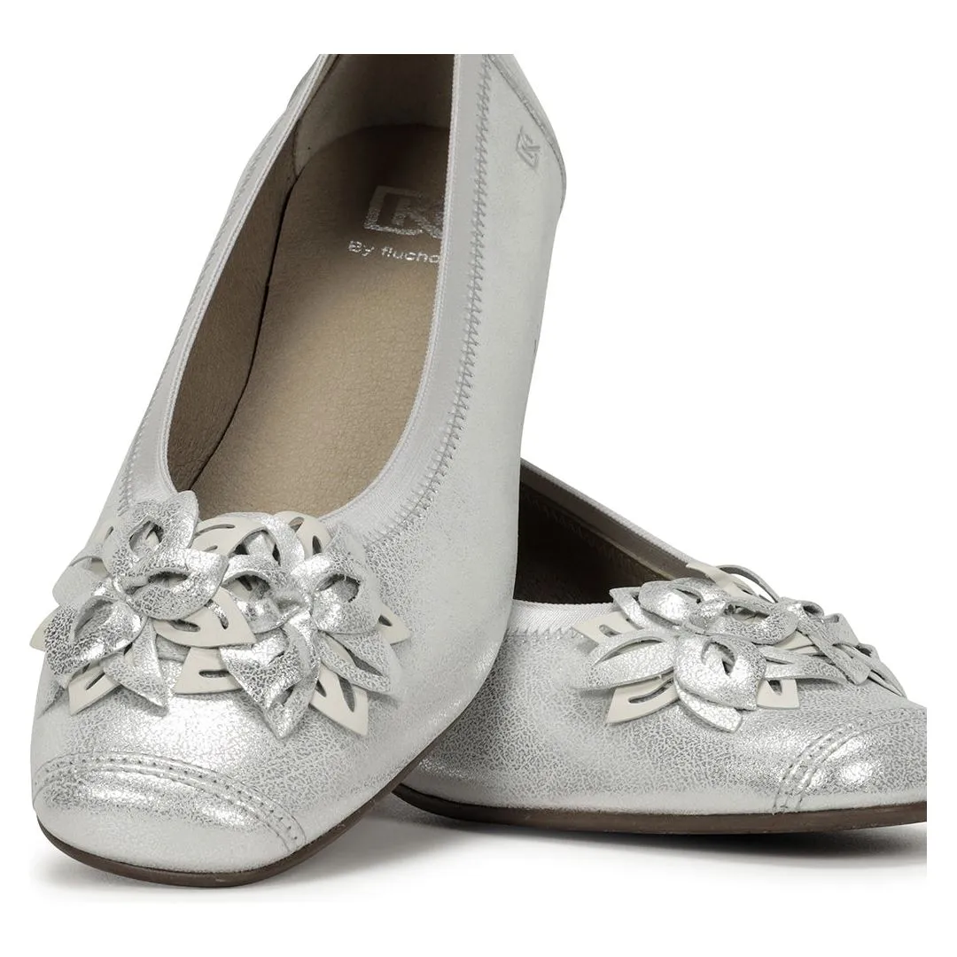 Dorking Womens Shoe Pamel D9095 Argento Tapered Heel