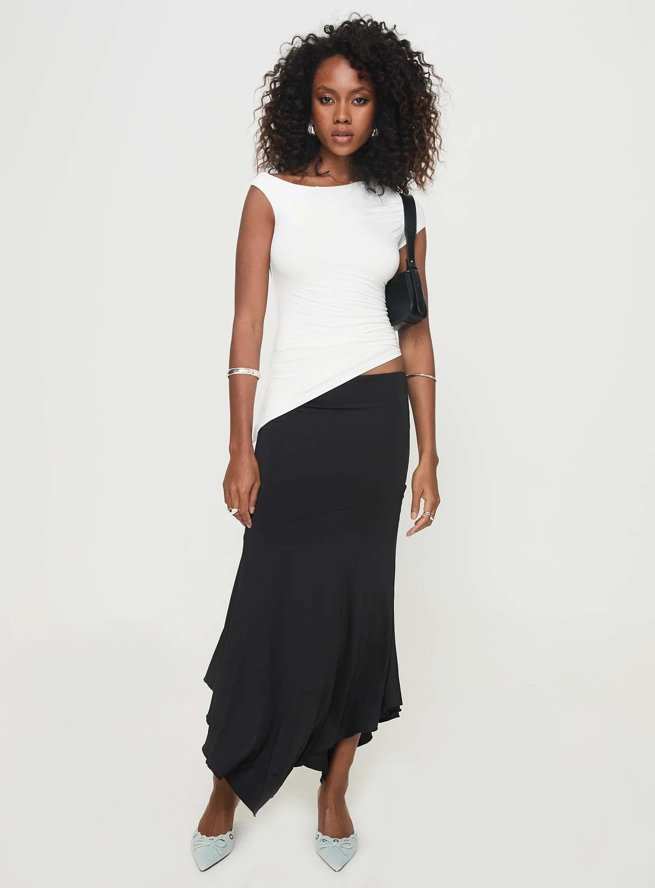 Opaque finish Dreamberry Maxi Skirt Black