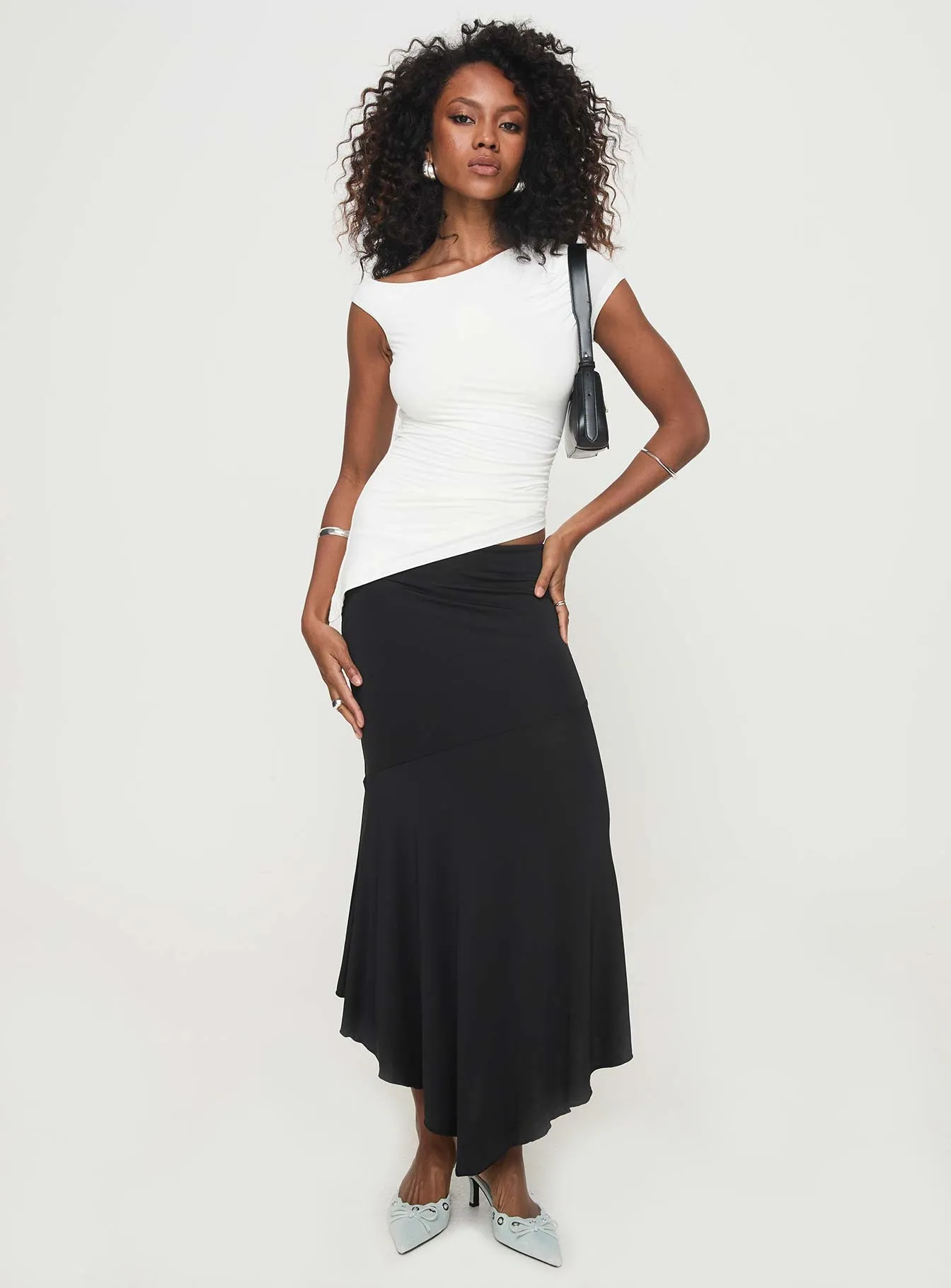 Refined Mood Dreamberry Maxi Skirt Black