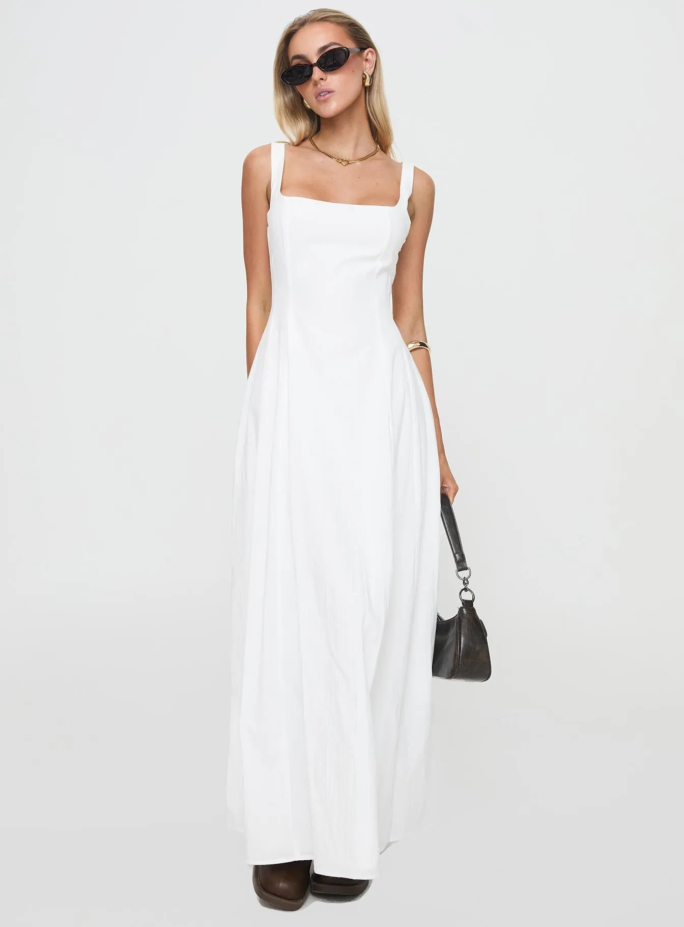 Neutral palette You Can Maxi Dress White