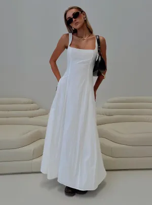 Polished Wear Dreamy Touch You Can Maxi Dress White
