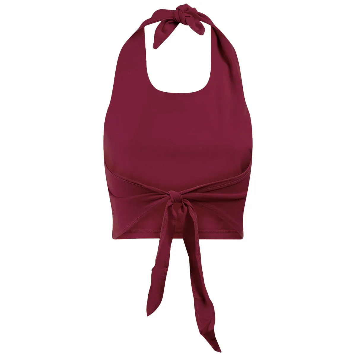 rigid Shape - functional Hype & Vice Women's Unconquered Silhouette Tie Halter - Garnet