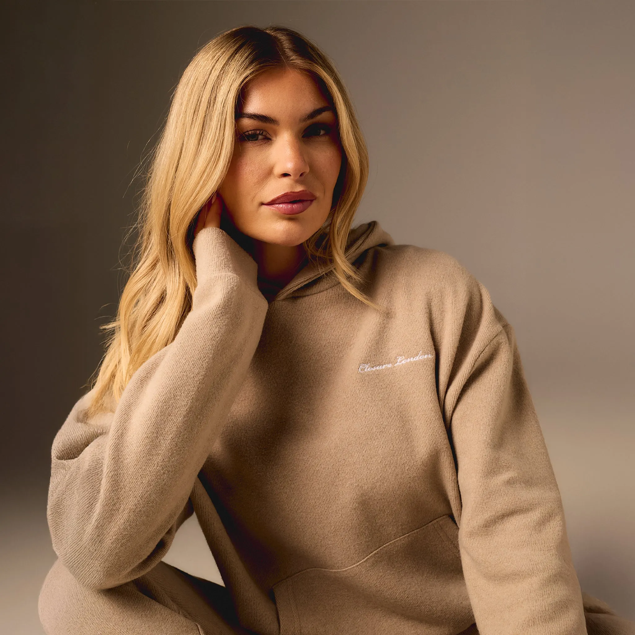 Soft Knit Tracksuit I Tan Compression Fit Reinforced Edges