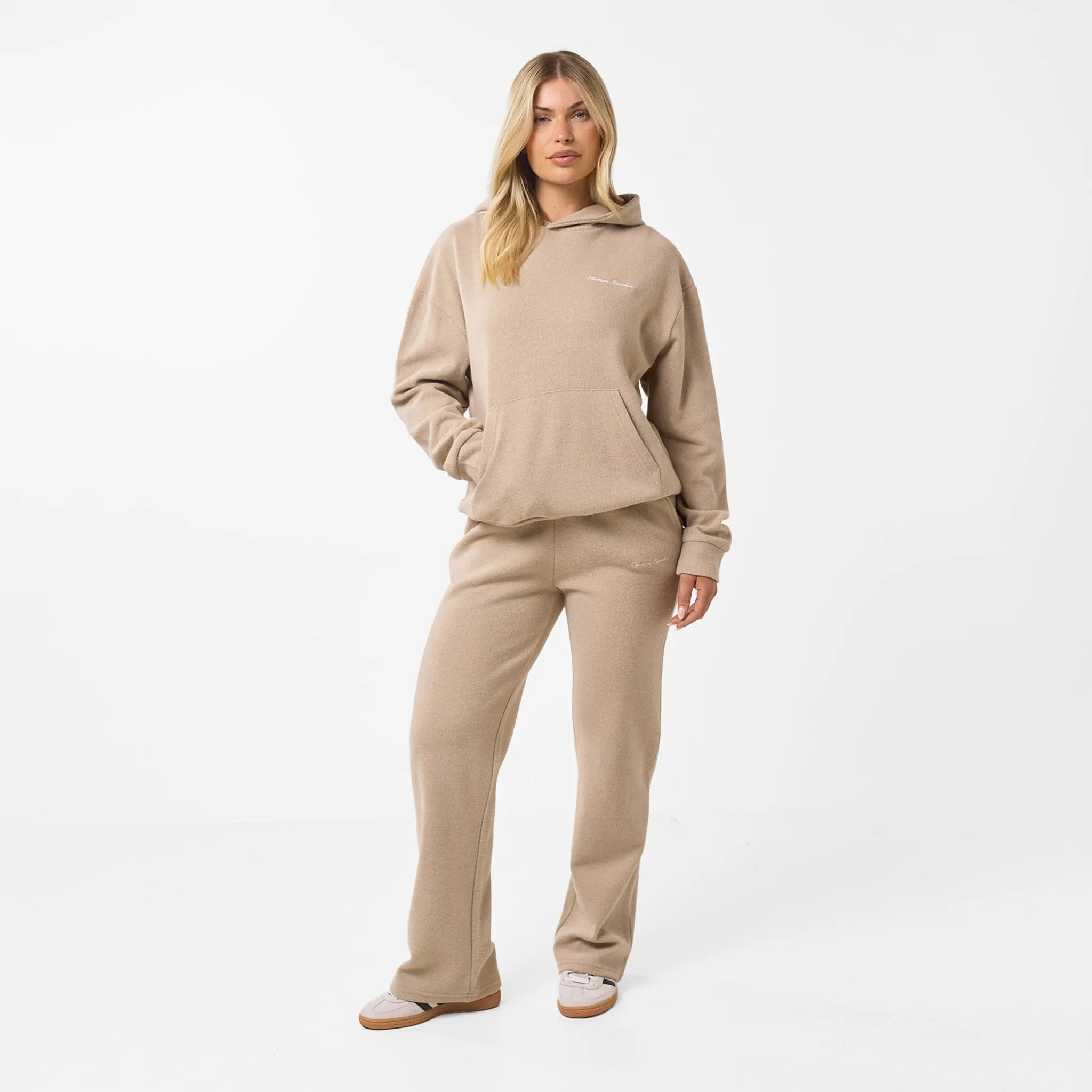 Soft Knit Tracksuit I Tan FrictionResistantFabric