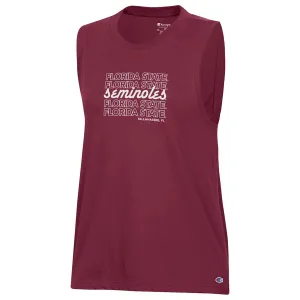 HighDensity Padding Layered Mesh Champion Women's Florida State Seminoles Muscle Tank - Garnet
