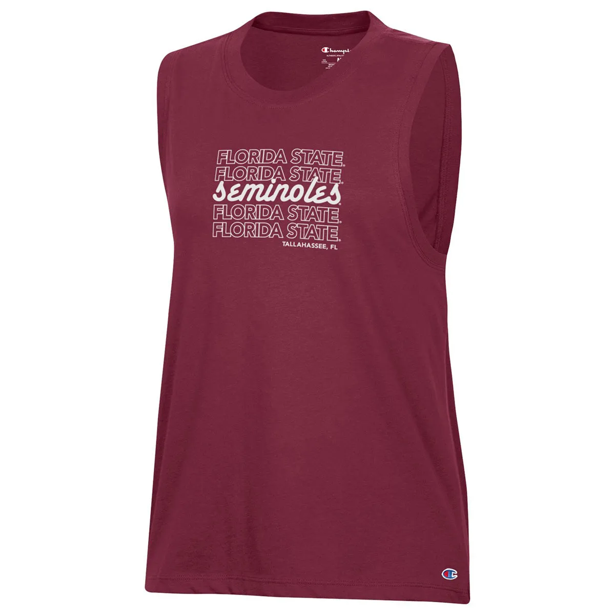 HighDensity Padding Layered Mesh Champion Women's Florida State Seminoles Muscle Tank - Garnet