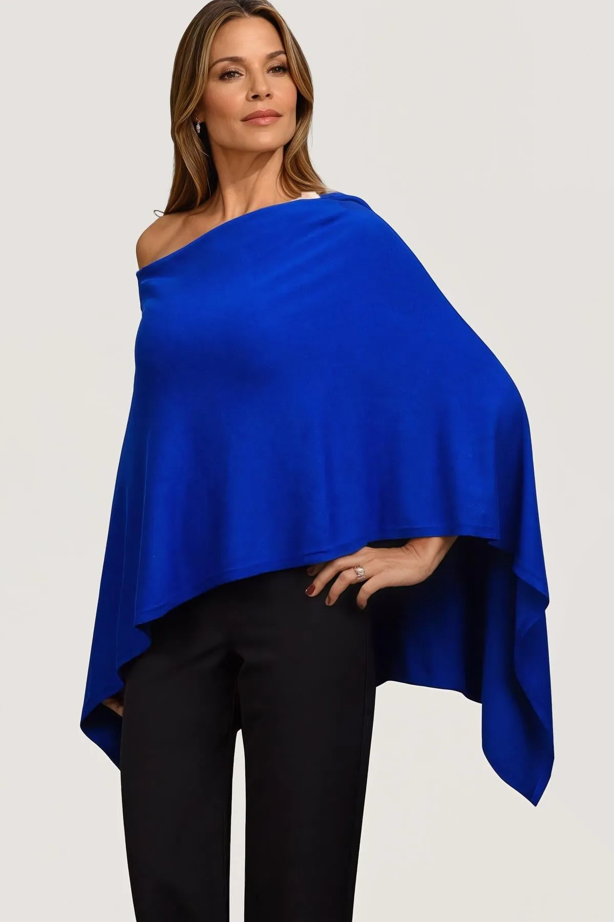 Fine Knit Poncho Street Comfort
