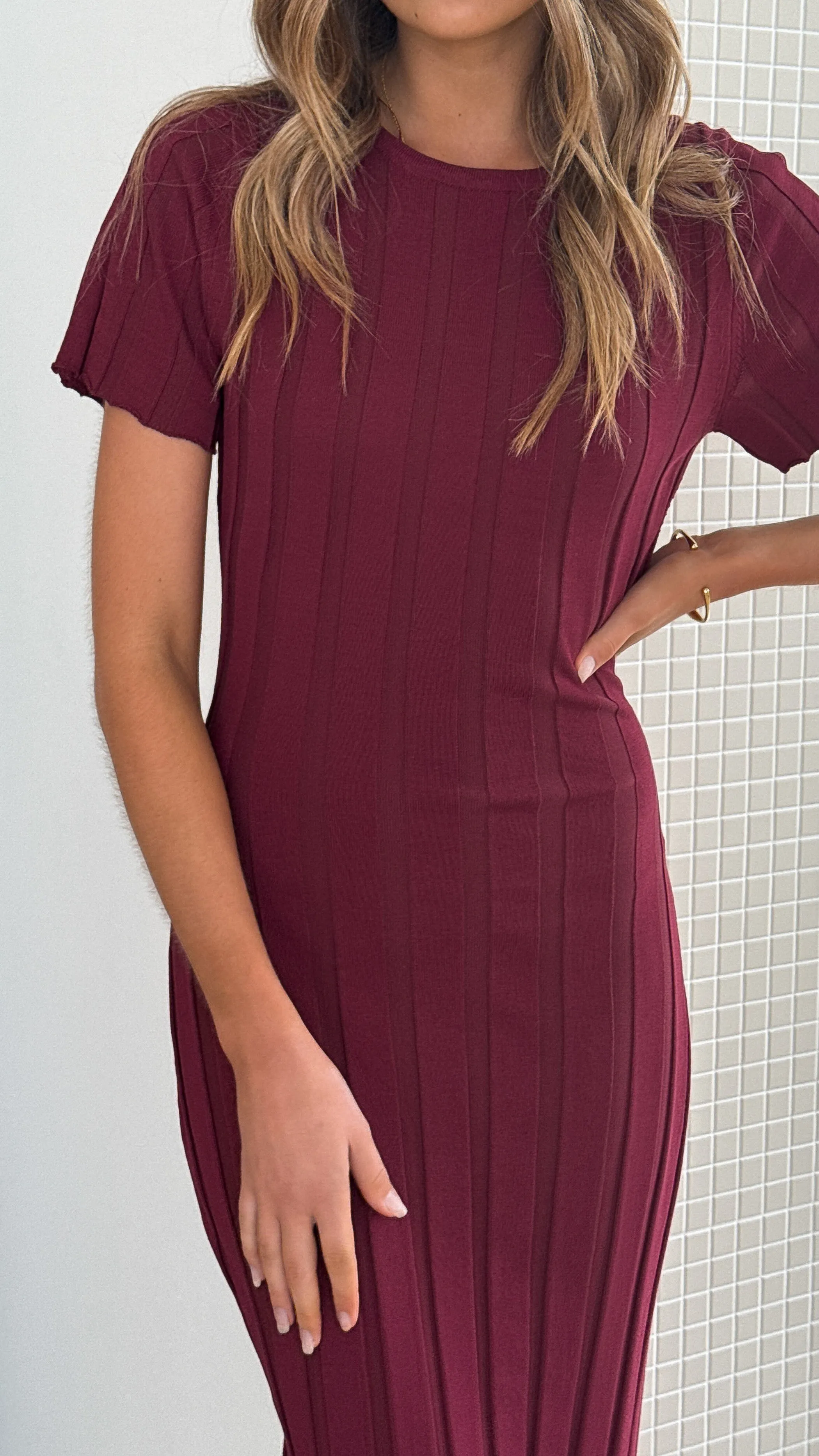 Yearlong Favorite Mari Maxi Dress - Burgundy