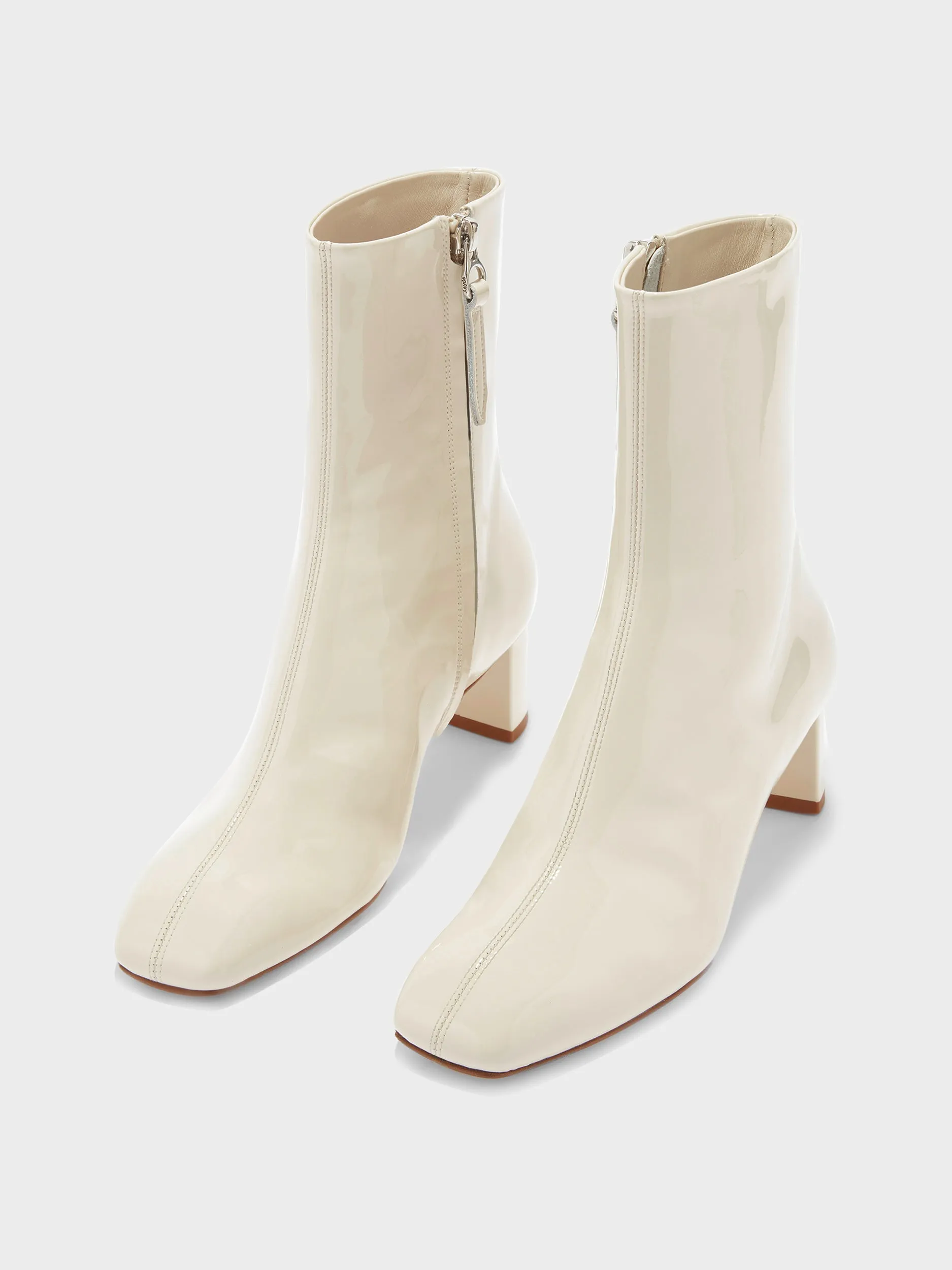 Millie Patent Ankle Boots High Traction All Day Wear Ground Force