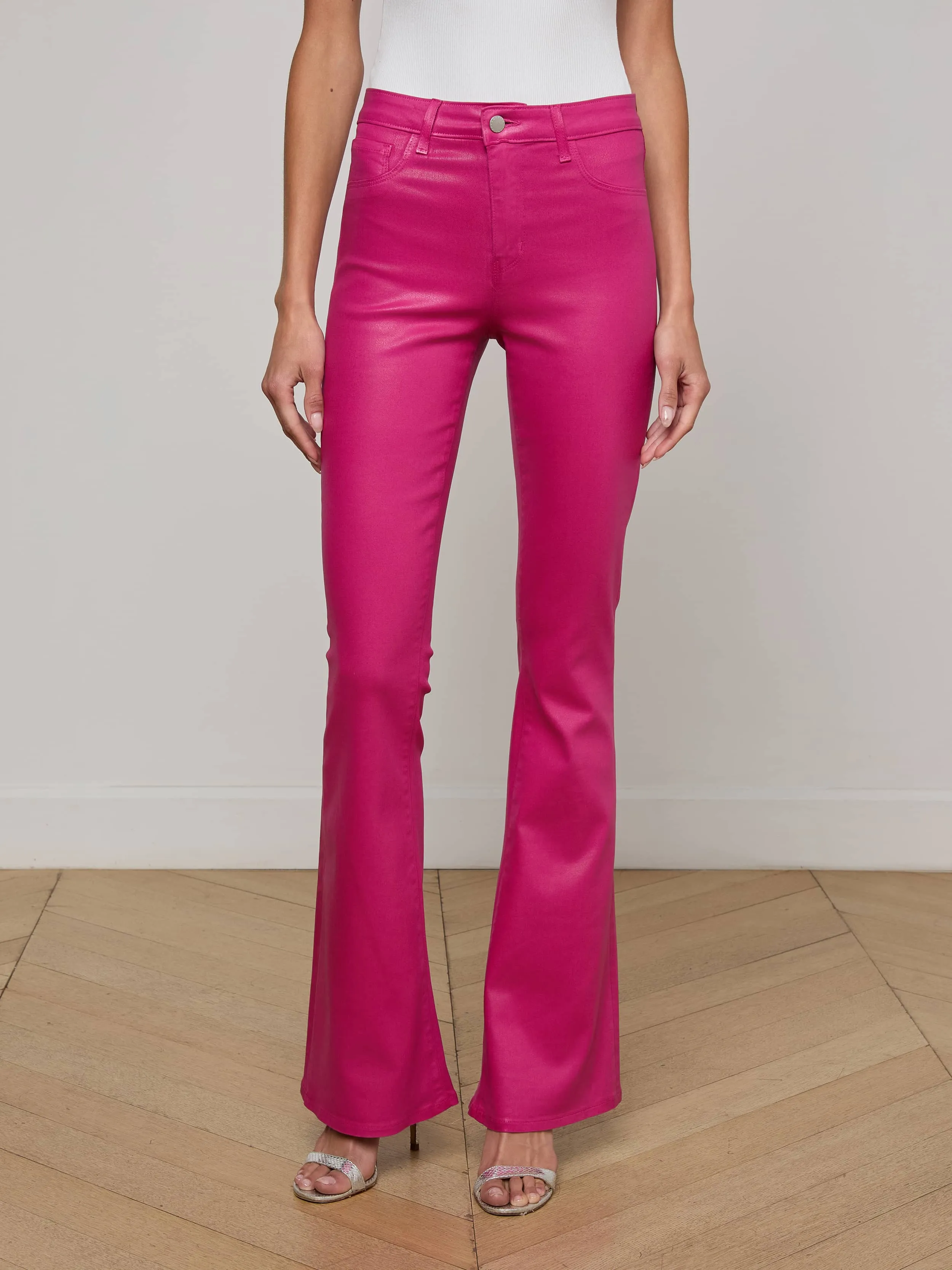 Smart Casual Slim Look Marty Coated Flare Jean