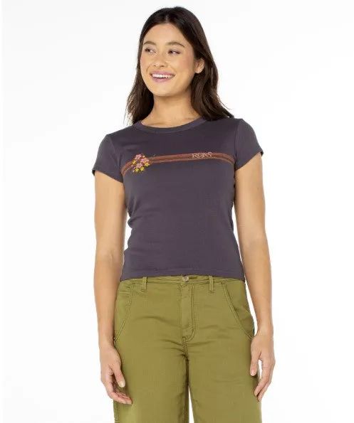 Roxy Womens Shirt Heritage Stripe 90S Babytee Flexible stretch